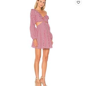 X REVOLVE Love Bliss Mini Dress in Red Gingham
